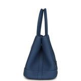 Hermes Garden Party Neo 23 Bleu Tie Togo Palladium Hardware