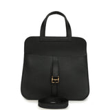 Hermes Halzan 25 Black Clemence Gold Hardware