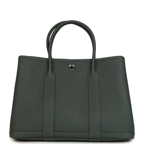 Hermes Garden Party 30 Vert Mangrove Negonda Palladium Hardware