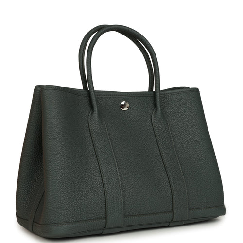 Hermes Garden Party 30 Vert Mangrove Negonda Palladium Hardware