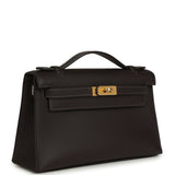 Hermes Kelly Pochette Bai-Brun Swift Gold Hardware
