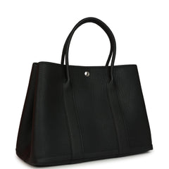 Hermes Garden Party 36 Black Negonda Palladium Hardware