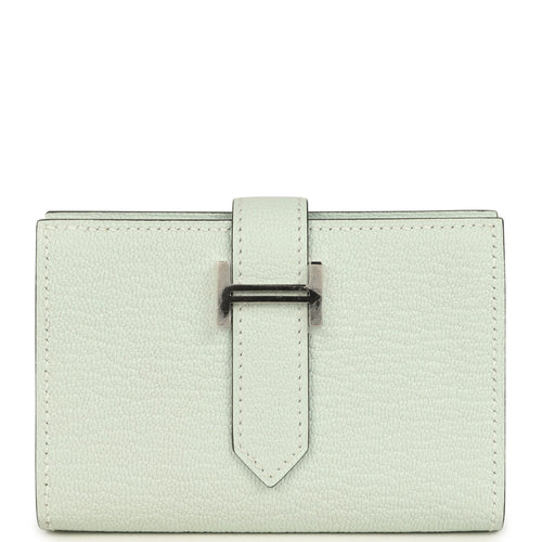 Hermes Bearn Mini Wallet Vert Peppermint Chevre Mysore Palladium Hardware