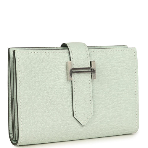 Hermes Bearn Mini Wallet Vert Peppermint Chevre Mysore Palladium Hardware