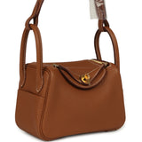 Hermes Mini Lindy Gold Clemence Gold Hardware