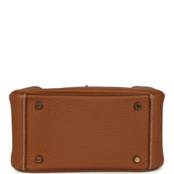 Hermes Mini Lindy Gold Clemence Gold Hardware