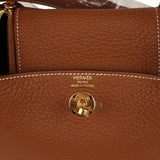 Hermes Mini Lindy Gold Clemence Gold Hardware