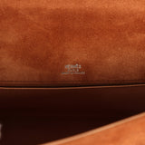 Vintage Hermes Kelly Pochette Fauve Doblis Palladium Hardware