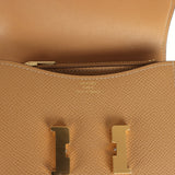 Hermes Constance Slim Wallet Biscuit Epsom Gold Hardware