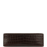 Vintage Hermes Kelly Pochette Havane Matte Niloticus Crocodile Palladium Hardware