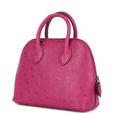 Hermes Mini 1923 Bolide Rose Poupre Ostrich Palladium Hardware