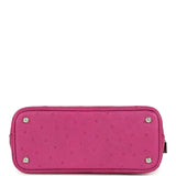 Hermes Mini 1923 Bolide Rose Poupre Ostrich Palladium Hardware