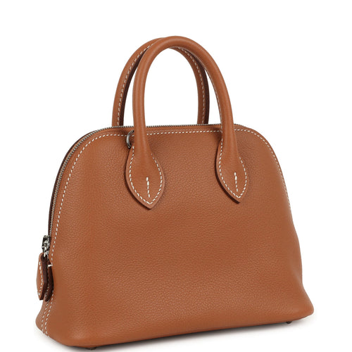 Hermes 1923 Bolide Mini Gold Evercolor Palladium Hardware