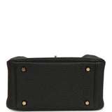 Hermes Mini Lindy II Black Clemence Gold Hardware - Thumbnail View 7