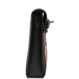 Hermes Kelly Elan Broderie Black Bet-Tab Swift, Niloticus Crocodile and Alligator Palladium Hardware