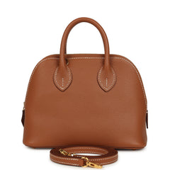 Hermes 1923 Bolide Mini Gold Evercolor Gold Hardware