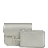 Hermes Constance Slim Wallet Argent Chevre Chamkilight Palladium Hardware