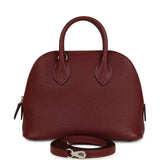 Hermes 1923 Bolide Mini Rouge H Chevre Palladium Hardware