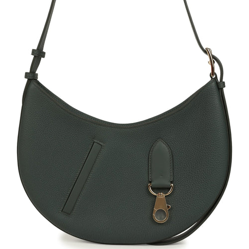 Hermes P'tit Arcon Bag Vert Mangrove Togo and Swift Permabrass Hardware