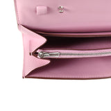 Pre-owned Hermes Constance Wallet To Go Mauve Sylvestre Epsom Palladium Hardware