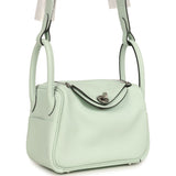 Hermes Mini Lindy II Vert Peppermint Swift Palladium Hardware - Thumbnail View 2