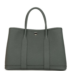 Hermes Garden Party 30 Vert Amande Negonda Palladium Hardware