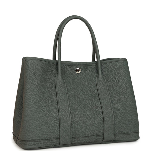 Hermes Garden Party 30 Vert Amande Negonda Palladium Hardware
