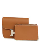 Hermes Constance Slim Wallet Gold Epsom Palladium Hardware