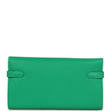 Hermes Kelly Long Wallet Menthe Chevre Mysore Palladium Hardware - Thumbnail View 4