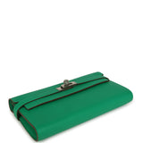 Hermes Kelly Long Wallet Menthe Chevre Mysore Palladium Hardware - Thumbnail View 6