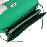 Hermes Kelly Long Wallet Menthe Chevre Mysore Palladium Hardware - Thumbnail View 8