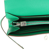 Hermes Kelly Long Wallet Menthe Chevre Mysore Palladium Hardware - Thumbnail View 9