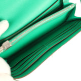 Hermes Kelly Long Wallet Menthe Chevre Mysore Palladium Hardware - Thumbnail View 10