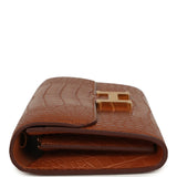 Pre-owned Hermes Constance Wallet To Go Gold Matte Alligator Gold Hardware