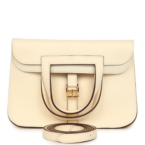 Hermes Halzan 25 Nata Clemence Gold Hardware