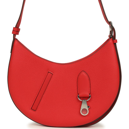 Hermes P'tit Arcon Bag Rouge Radieux Togo and Swift Palladium Hardware