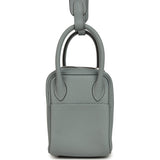 Hermes Mini Lindy II Gris Pantin Clemence Palladium Hardware