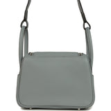 Hermes Mini Lindy II Gris Pantin Clemence Palladium Hardware