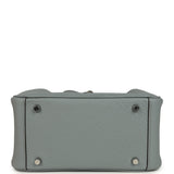 Hermes Mini Lindy II Gris Pantin Clemence Palladium Hardware