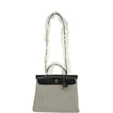 Hermes Herbag Zip PM 31 Black Vache Hunter and Ecru-Black Criss Viking Canvas Palladium Hardware - Thumbnail View 7