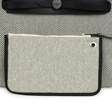 Hermes Herbag Zip PM 31 Black Vache Hunter and Ecru-Black Criss Viking Canvas Palladium Hardware - Thumbnail View 10