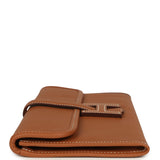 Hermes Jige Duo Clutch Gold Swift Palladium Hardware