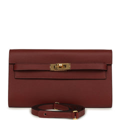 Hermes Kelly Wallet To Go Rouge H Evercolor Gold Hardware