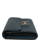 Hermes Constance Wallet To Go  Bleu De Prusse Evercolor Palladium Hardware
