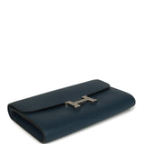 Hermes Constance Wallet To Go  Bleu De Prusse Evercolor Palladium Hardware