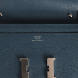 Hermes Constance Wallet To Go  Bleu De Prusse Evercolor Palladium Hardware