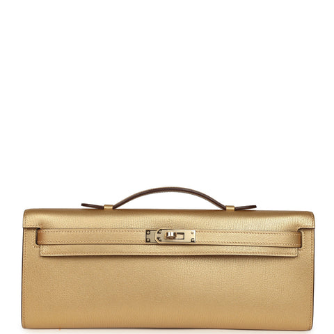 Hermes Kelly Cut Dore Chevre Chamkilight Permabrass Hardware
