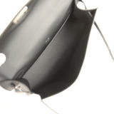 Hermes Kelly Pochette Black Swift Palladium Hardware