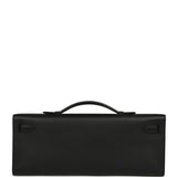 Pre-owned Hermes Kelly Cut Black Swift Gold Hardware