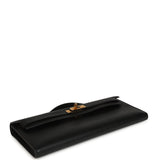 Pre-owned Hermes Kelly Cut Black Swift Gold Hardware